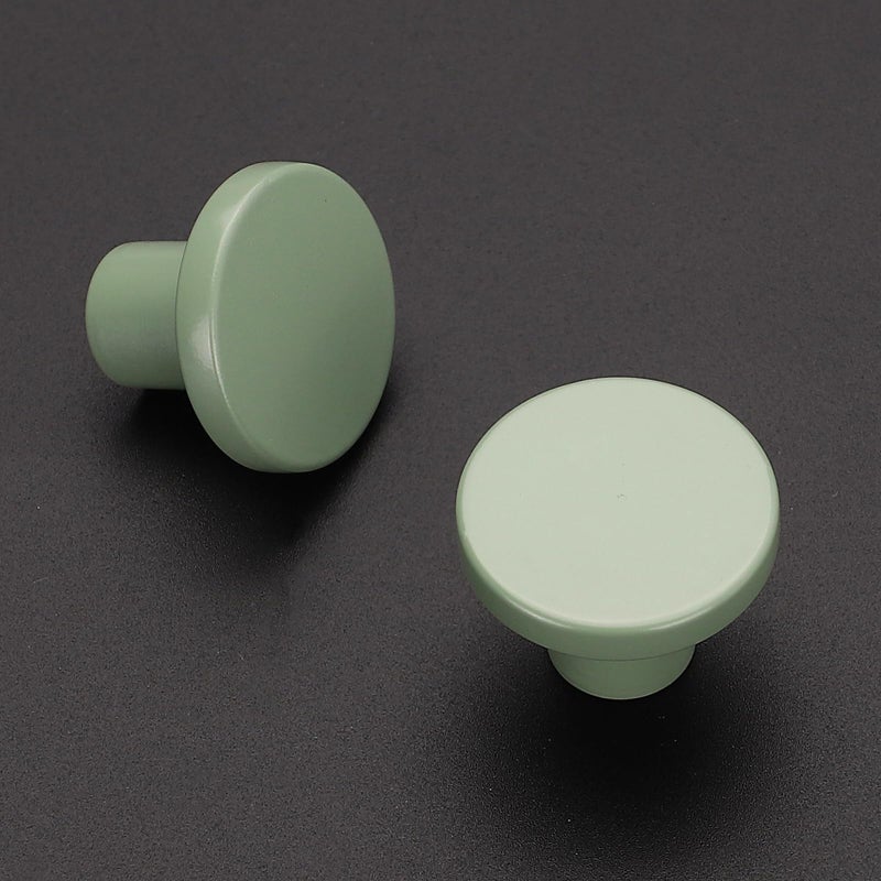 Ravinte 25 Pack Cabinet Knobs Light Green Kitchen Cabinet Knobs Round Dresser Drawer Knobs Green Drawer Pulls Closet Door Knobs 1-1/5 Inch - Image 2